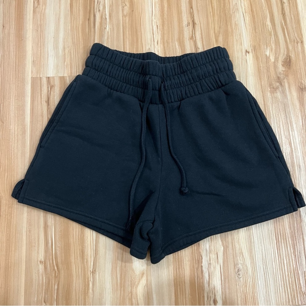 Black Drawstring Lounge Shorts